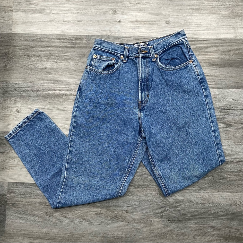 463 Vintage GAP Denim Classic Fit High Rise Mom Jeans Ankle Length Blue Size 8